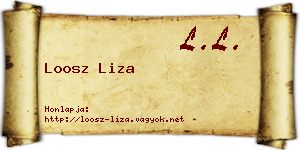 Loosz Liza névjegykártya